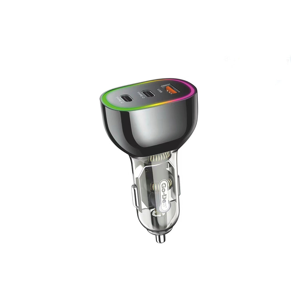 Go Des GD-CC208 Hızlı Şarj Özellikli Dual Type-C + USB-A Portlu Araç Şarj Aleti 68W Go Des GD-CC208 Hızlı Şarj Özellikli Dual Type-C + USB-A Portlu Araç Şarj Aleti 68W